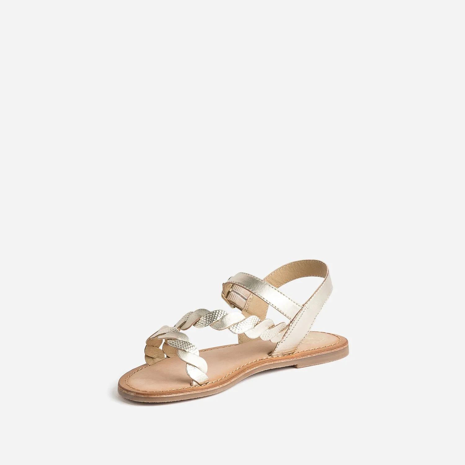 Sandale BUGGY dorée en cuir - Sandales Enfant | ERAM