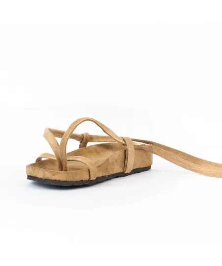 Sandale Daim Beige Entre Doigt & Ficelle