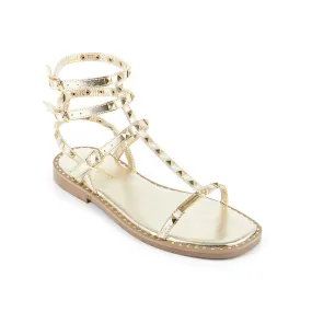 Sandale Femme Coralie Or - Les Tropéziennes en cuir | 3 Suisses