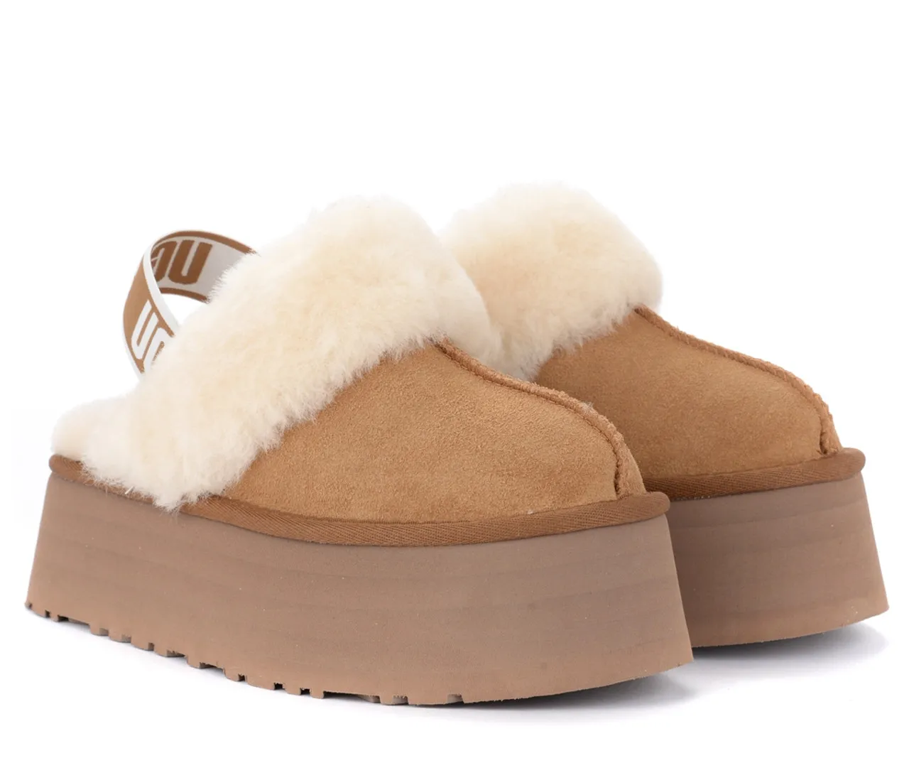 Sandale Ugg Funkette en daim marron