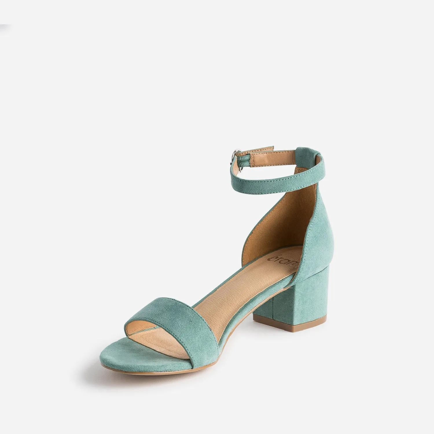 Sandale verte avec deux brides amovibles - Sandales Femme | ERAM