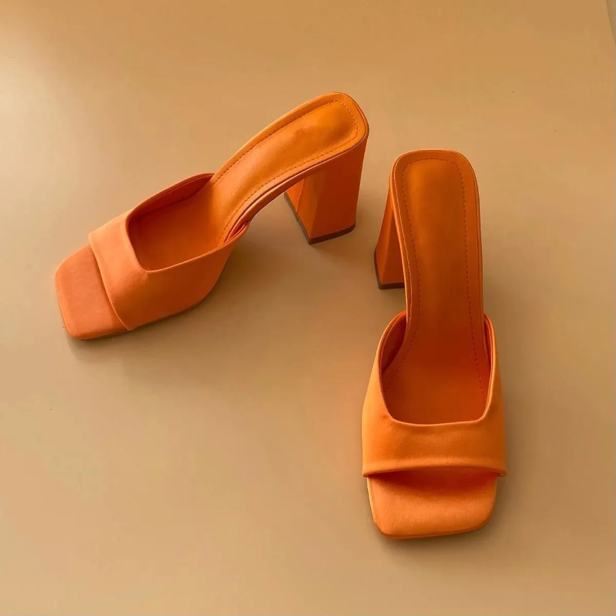 Sandale à talons - Orange