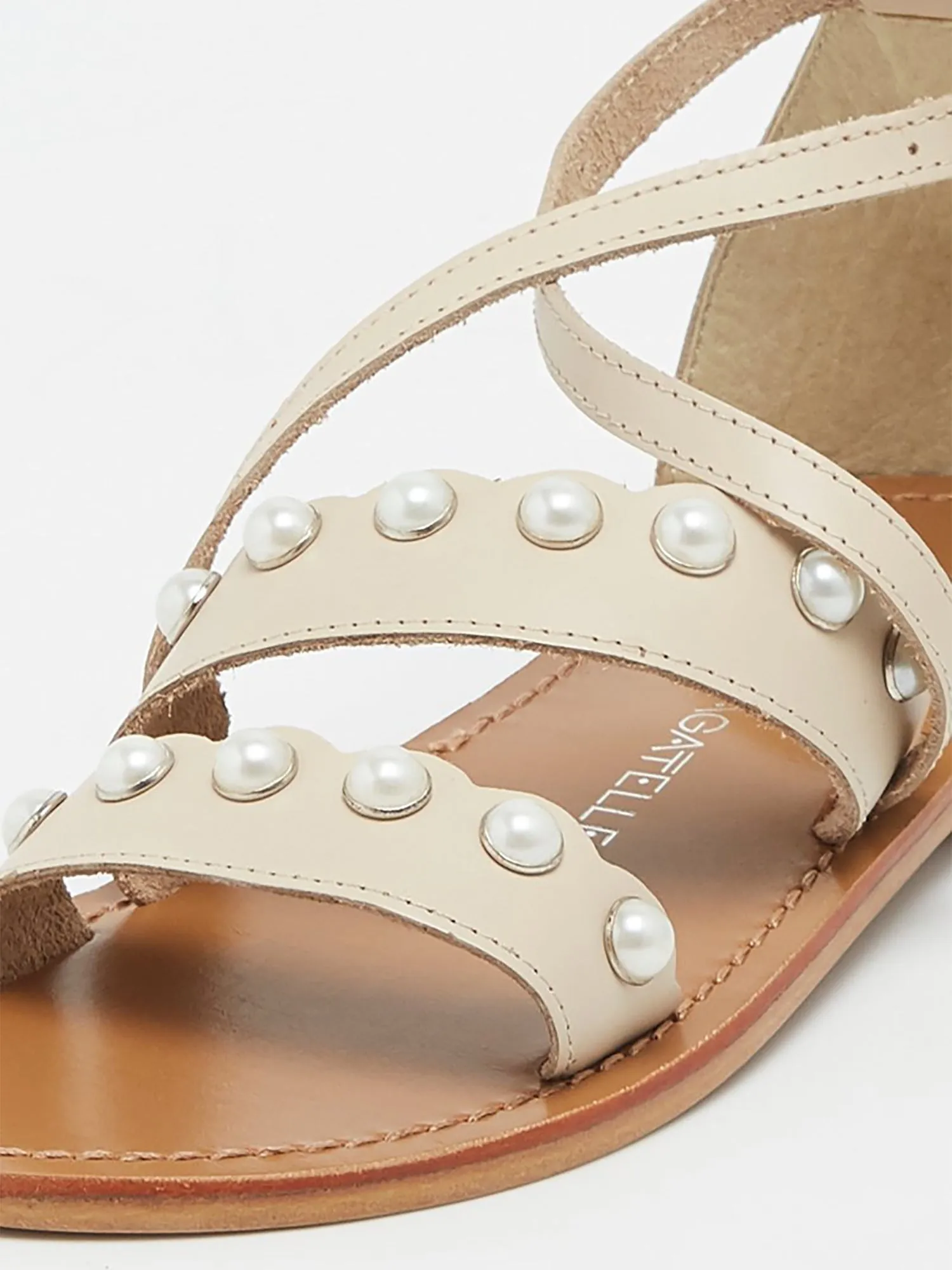 SENECA Sandale brillante en cuir