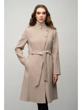 Stone Color - Crew neck - Coat