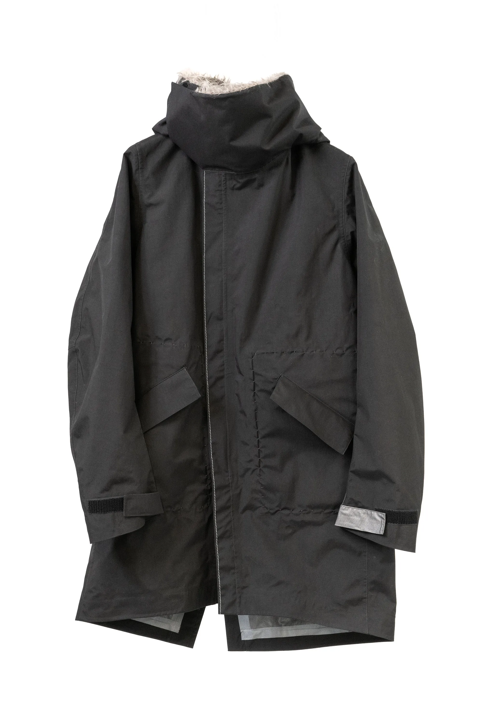 taichimurakami/MOD'S COAT OVERSIDED W/Z CA FUR ORIGAMI SLEEVE