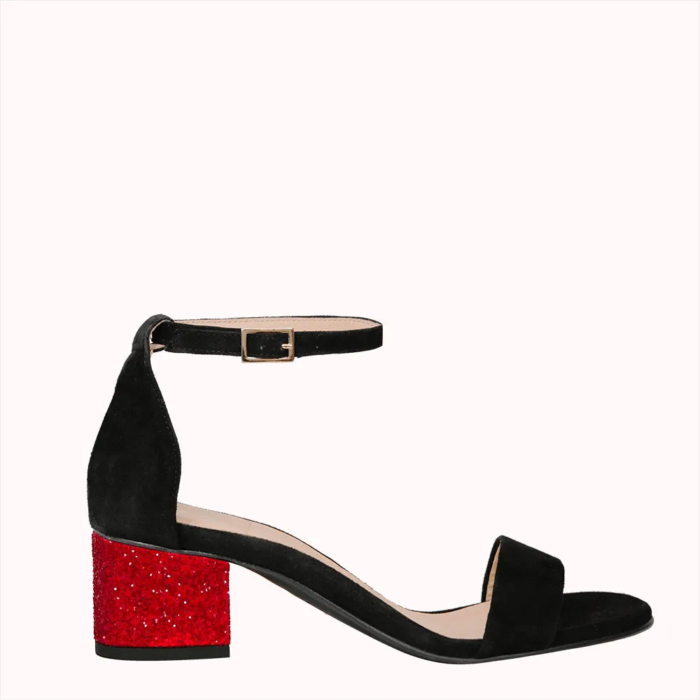 Talons Célèbre-moi 4,5 cm Paillettes Rouges XL