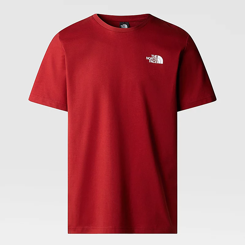 tee shirt the north face M S/S REDBOX TEE IRON RED