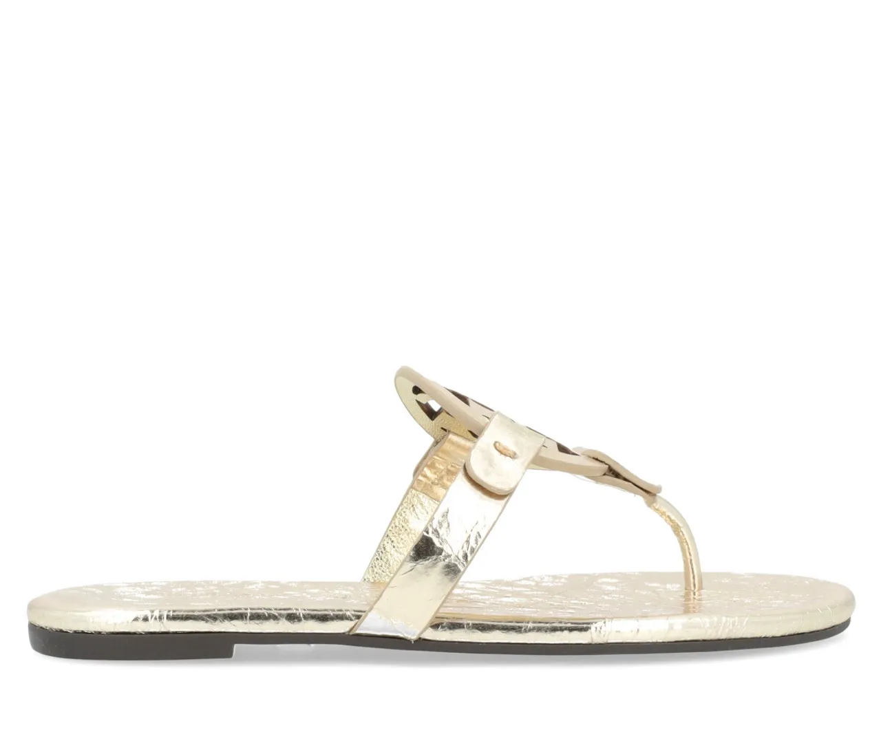 Tory Burch Sandale Miller Soft en cuir métallisé or