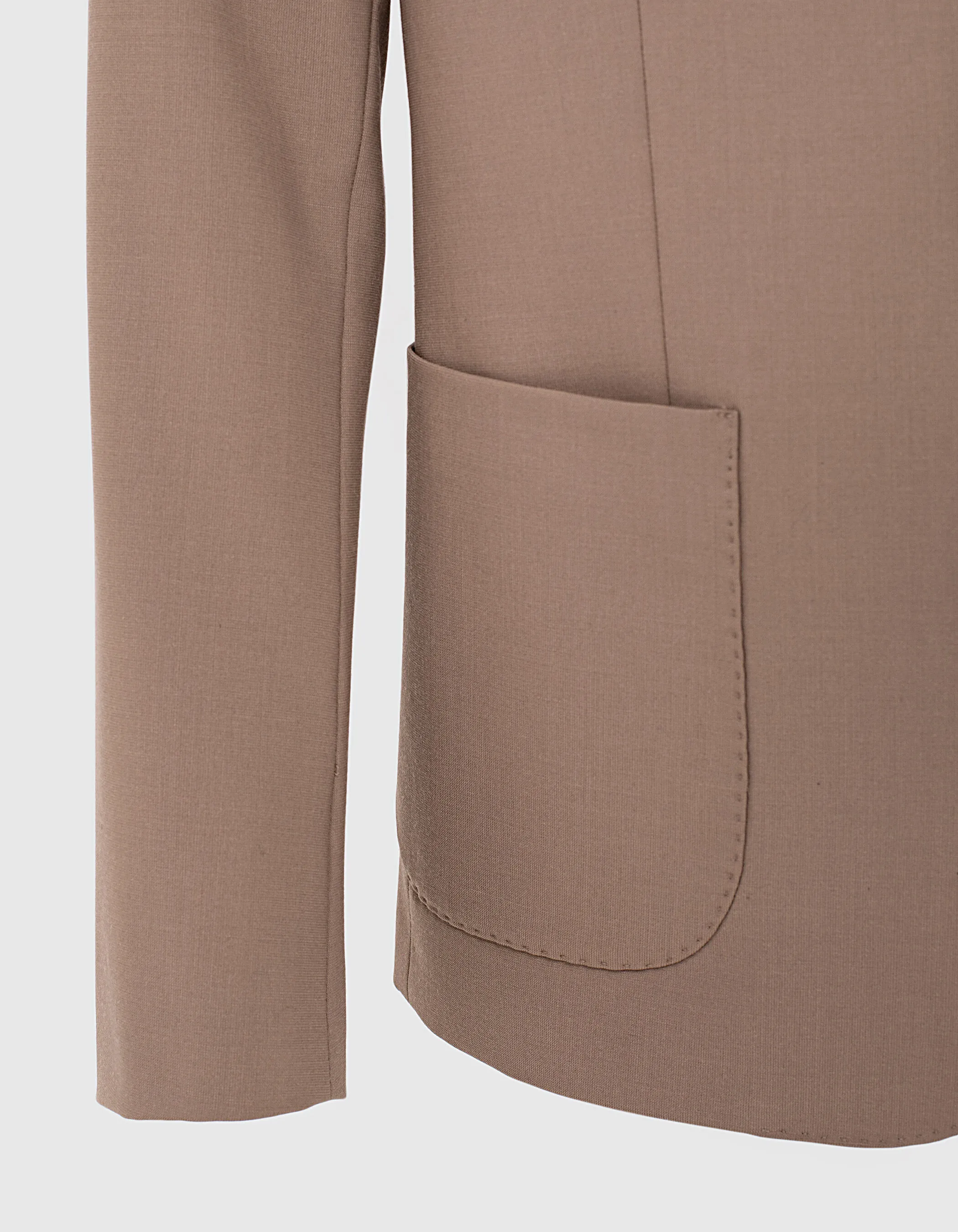 Veste de costume café maille knitlook Homme