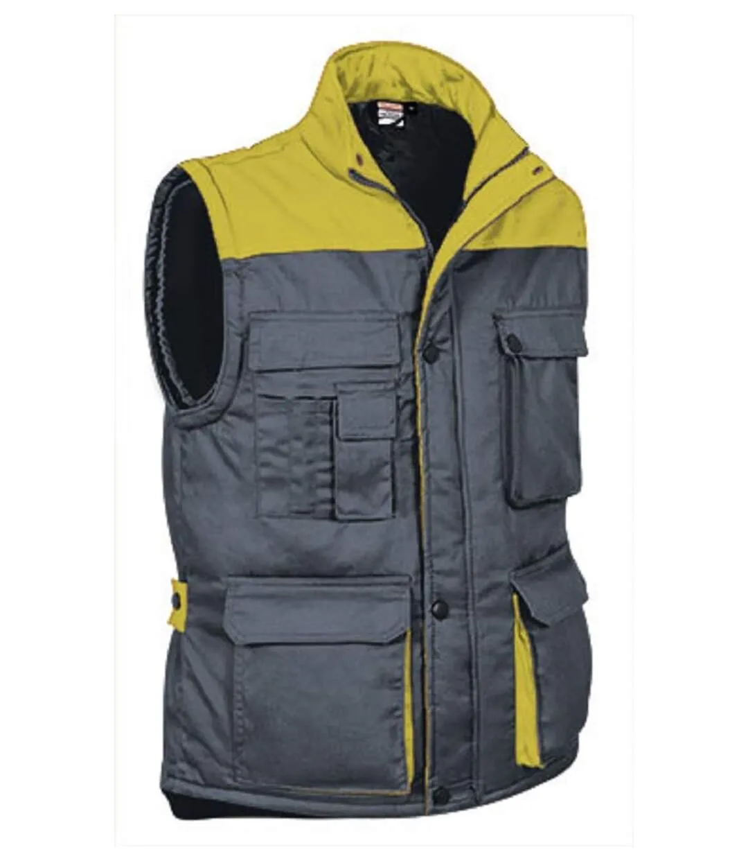 Veste de travail sans manches - Homme - REF THUNDER - grey jaune