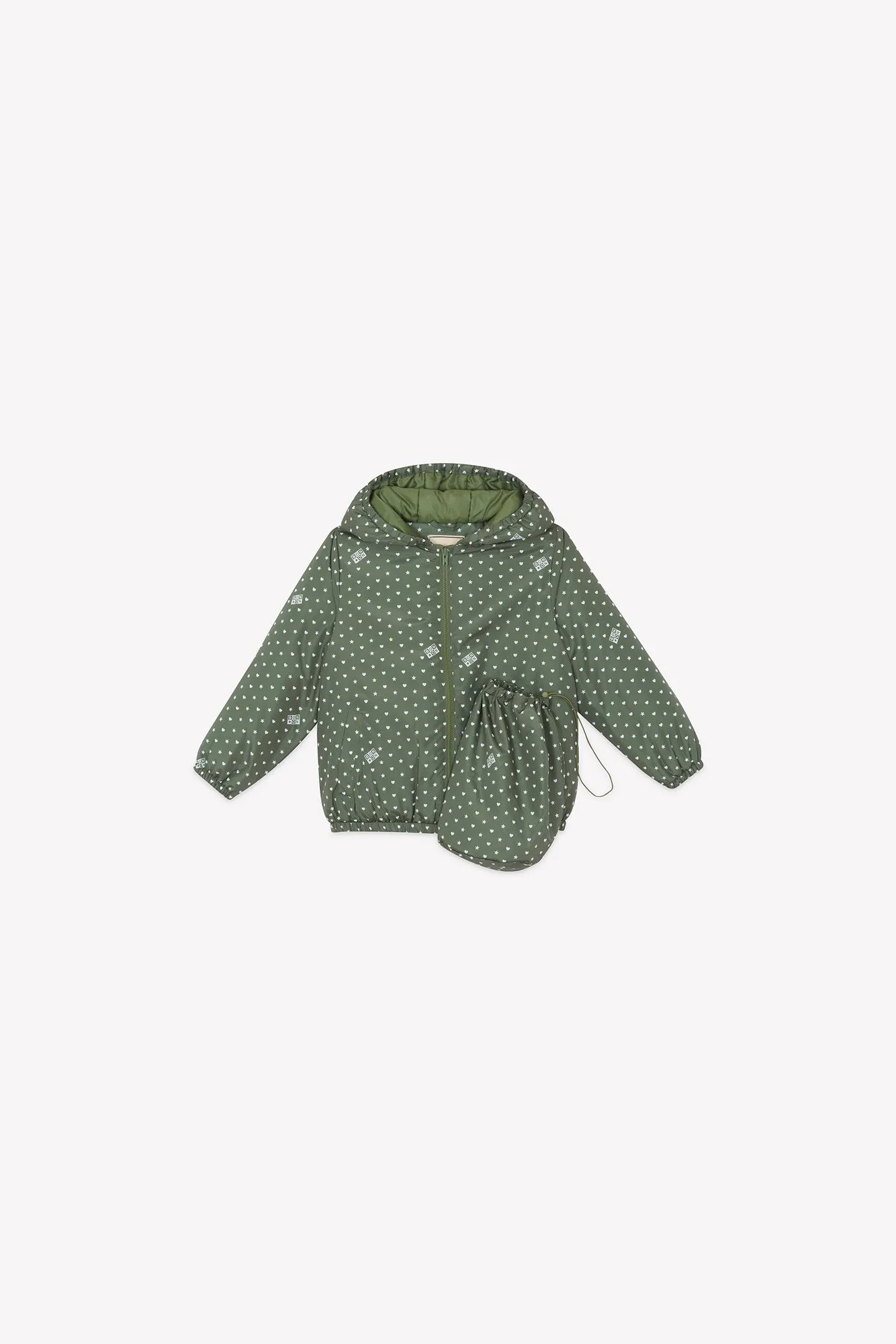 Veste - Flotte vert imprimé étoiles bonton