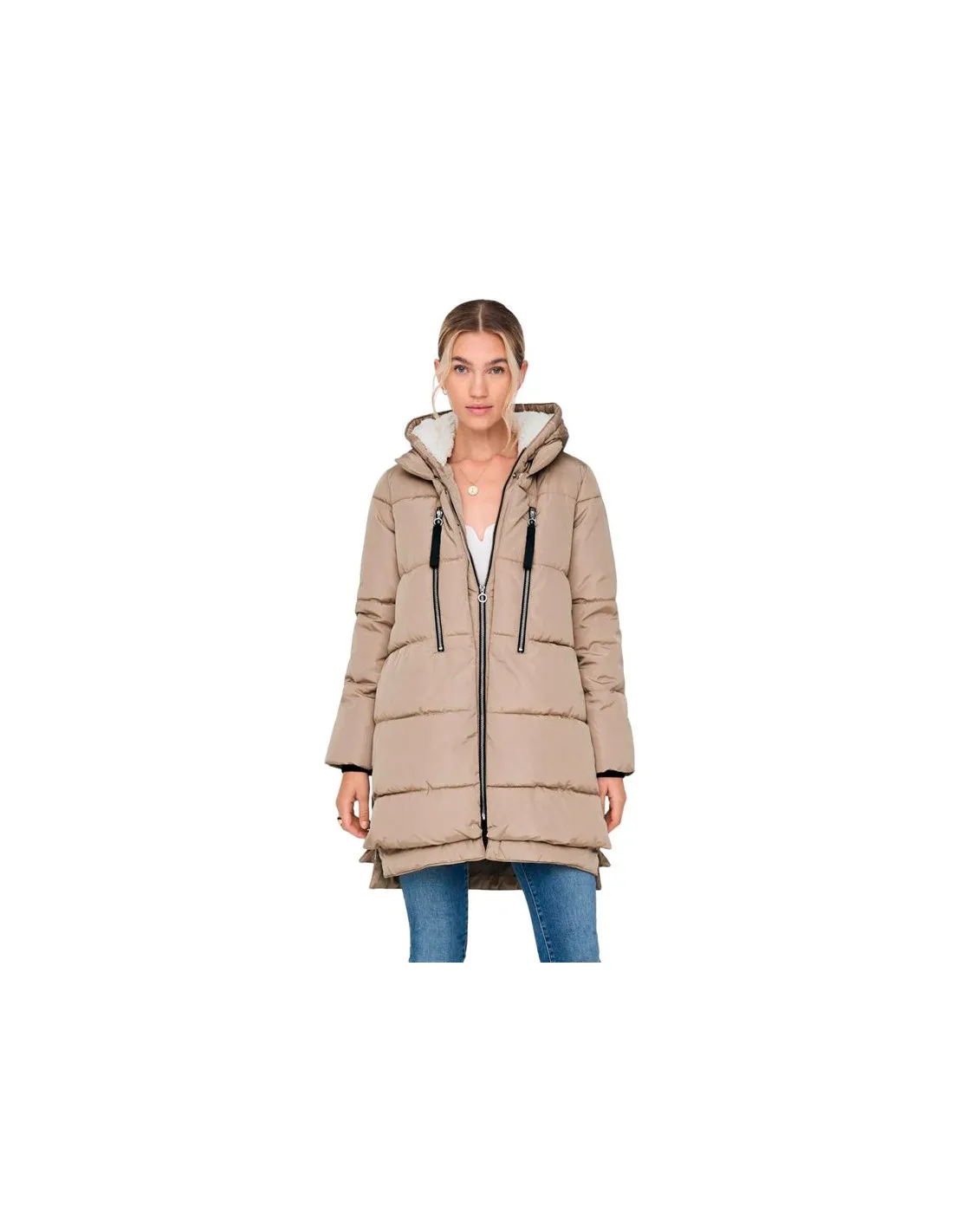 Veste Only nora Long Puffer Coat Cc Crockery Femme
