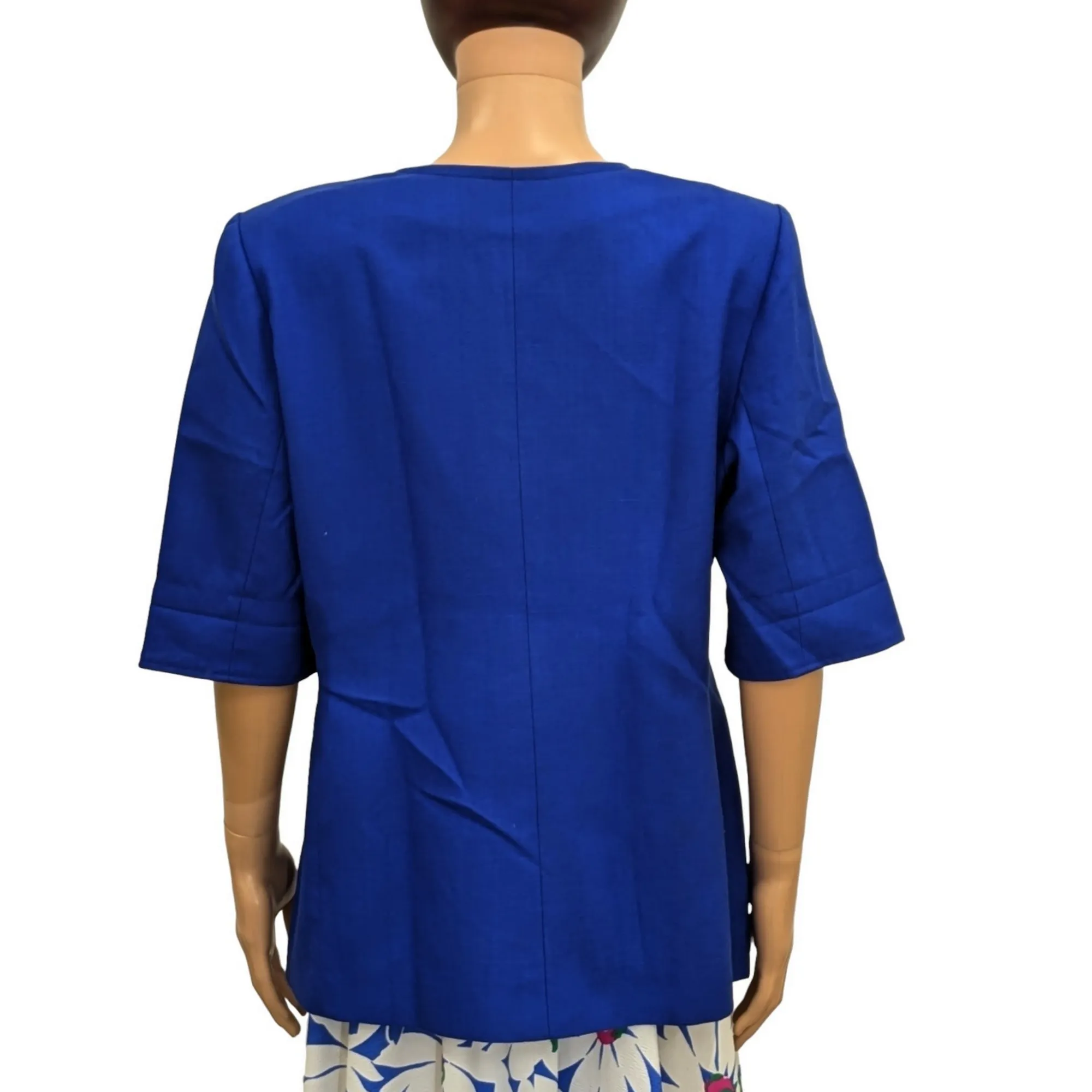 Veste tailleur Yves Saint Laurent Variation T L bleu roi