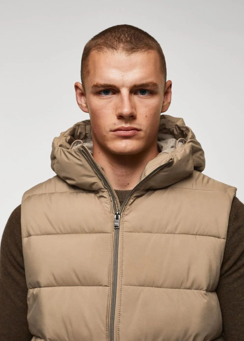 Vestes Et Surchemises | Homme MANGO Gilet Matelassé Imperméable Thermorégulateur Marron Clair/pastel